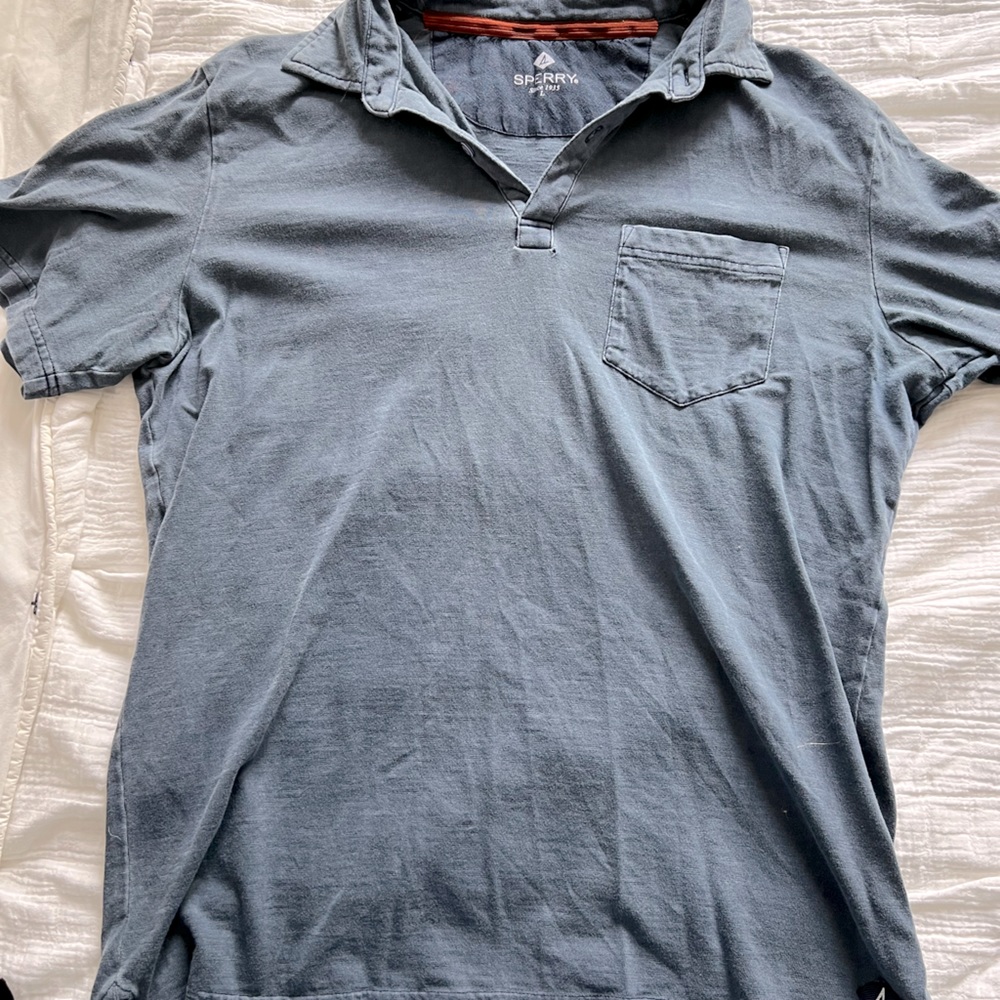 Sperry blue button up